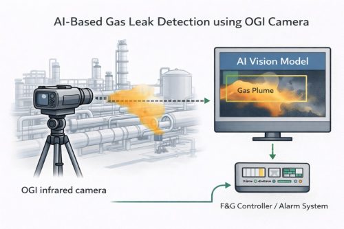 تصویر 3: تشخیص نشت گاز با دوربین OGI + AI